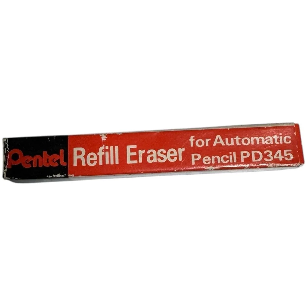 Vtg Pentel Automatic‎ Pencil PD345 Refill Eraser PDE-1 Erasers Japan 5 pcs New